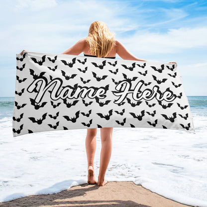 Personalized Beach Towel | Customized Bats Retro Style Beach Towel | Bachelorette Bridesmaid Towel | Personalized Gifts