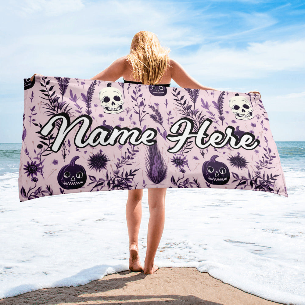 Personalized Beach Towel | Customized Bats Retro Style Beach Towel | Bachelorette Bridesmaid Towel | Personalized Gifts