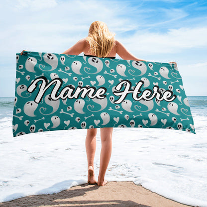 Personalized Beach Towel | Customized Bats Retro Style Beach Towel | Bachelorette Bridesmaid Towel | Personalized Gifts