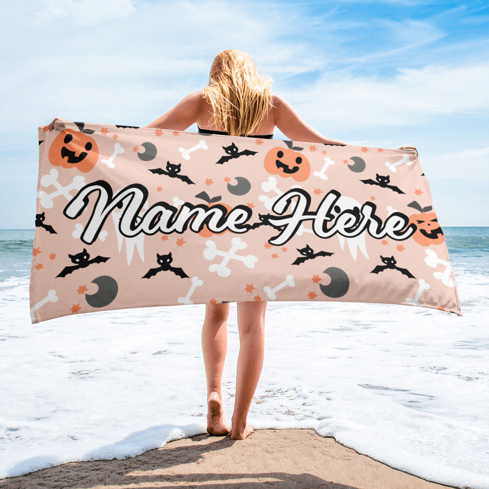 Personalized Beach Towel | Customized Bats Retro Style Beach Towel | Bachelorette Bridesmaid Towel | Personalized Gifts