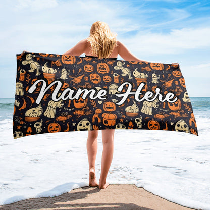 Personalized Beach Towel | Customized Bats Retro Style Beach Towel | Bachelorette Bridesmaid Towel | Personalized Gifts