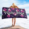 Personalized Beach Towel | Customized Bats Retro Style Beach Towel | Bachelorette Bridesmaid Towel | Personalized Gifts