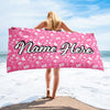 Personalized Beach Towel | Customized Bats Retro Style Beach Towel | Bachelorette Bridesmaid Towel | Personalized Gifts