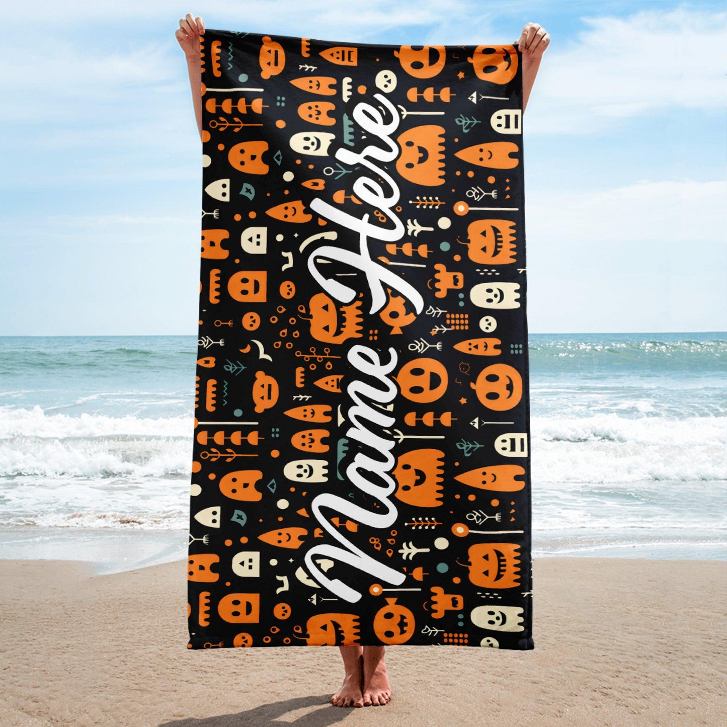 Personalized Beach Towel | Customized Bats Retro Style Beach Towel | Bachelorette Bridesmaid Towel | Personalized Gifts