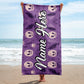 Personalized Beach Towel | Customized Bats Retro Style Beach Towel | Bachelorette Bridesmaid Towel | Personalized Gifts