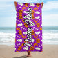 Personalized Beach Towel | Customized Bats Retro Style Beach Towel | Bachelorette Bridesmaid Towel | Personalized Gifts