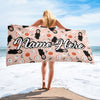 Personalized Beach Towel | Customized Bats Retro Style Beach Towel | Bachelorette Bridesmaid Towel | Personalized Gifts