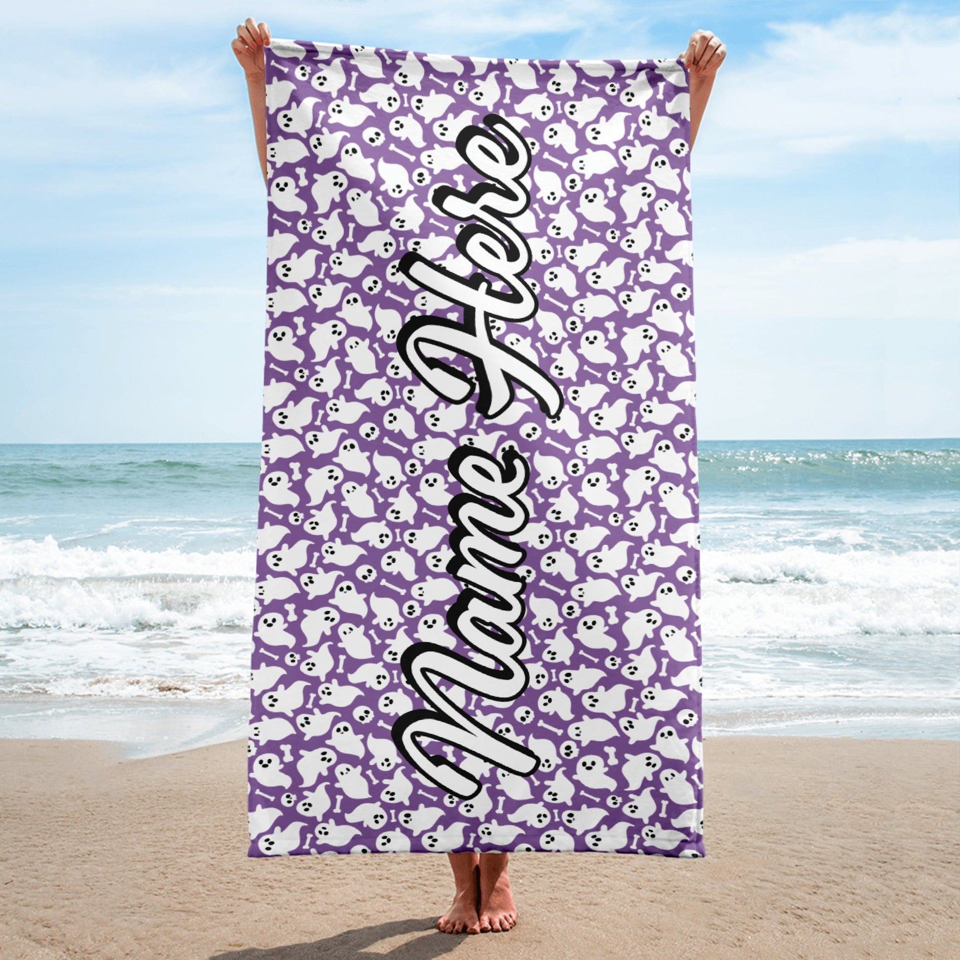 Personalized Beach Towel | Customized Bats Retro Style Beach Towel | Bachelorette Bridesmaid Towel | Personalized Gifts