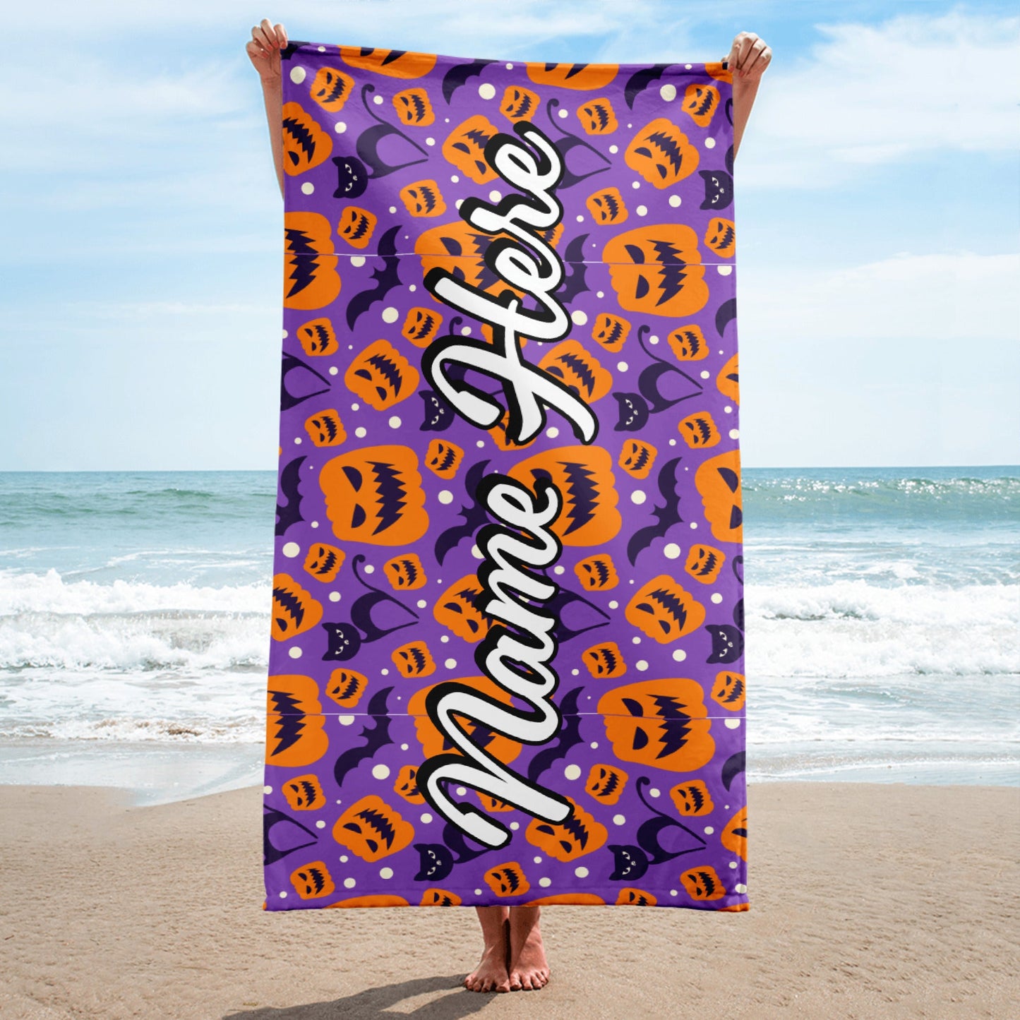 Personalized Beach Towel | Customized Bats Retro Style Beach Towel | Bachelorette Bridesmaid Towel | Personalized Gifts