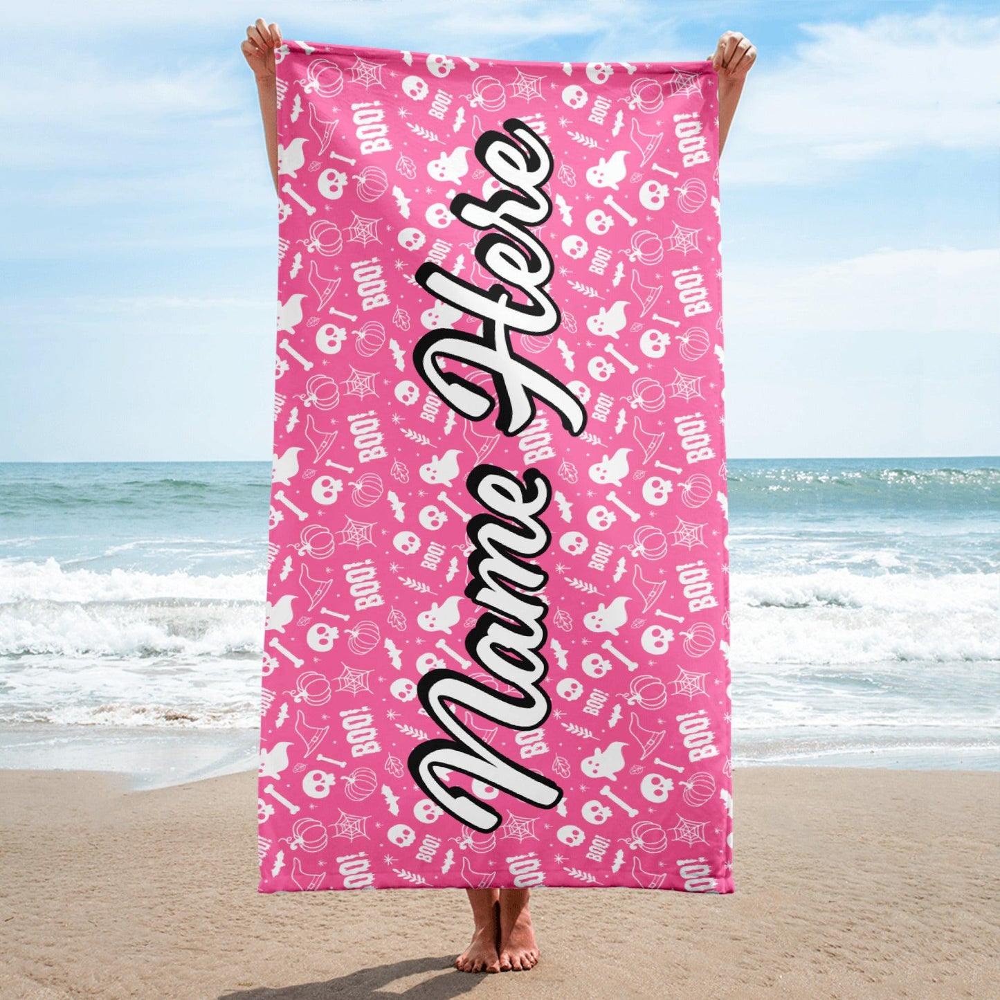 Personalized Beach Towel | Customized Bats Retro Style Beach Towel | Bachelorette Bridesmaid Towel | Personalized Gifts