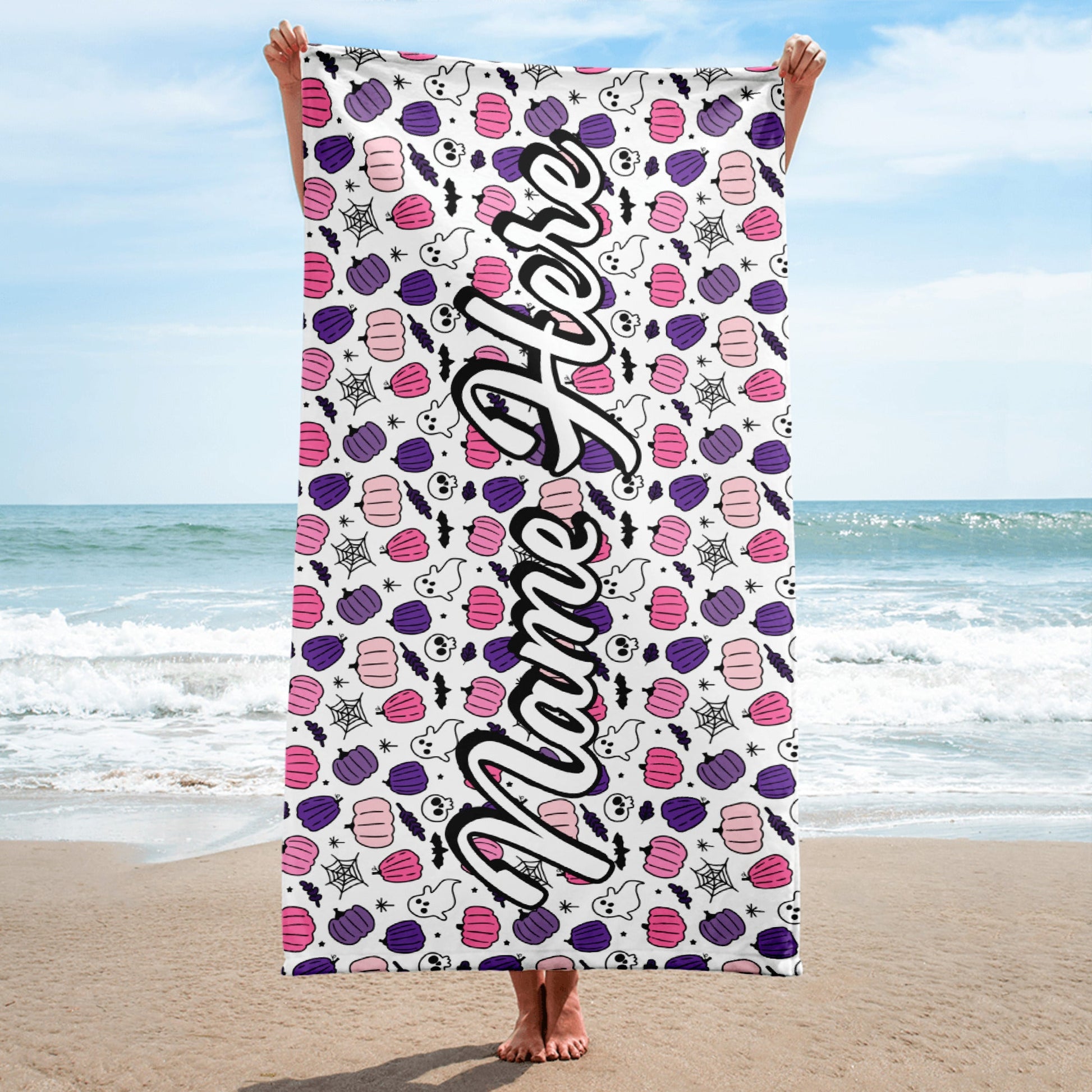 Personalized Beach Towel | Customized Bats Retro Style Beach Towel | Bachelorette Bridesmaid Towel | Personalized Gifts