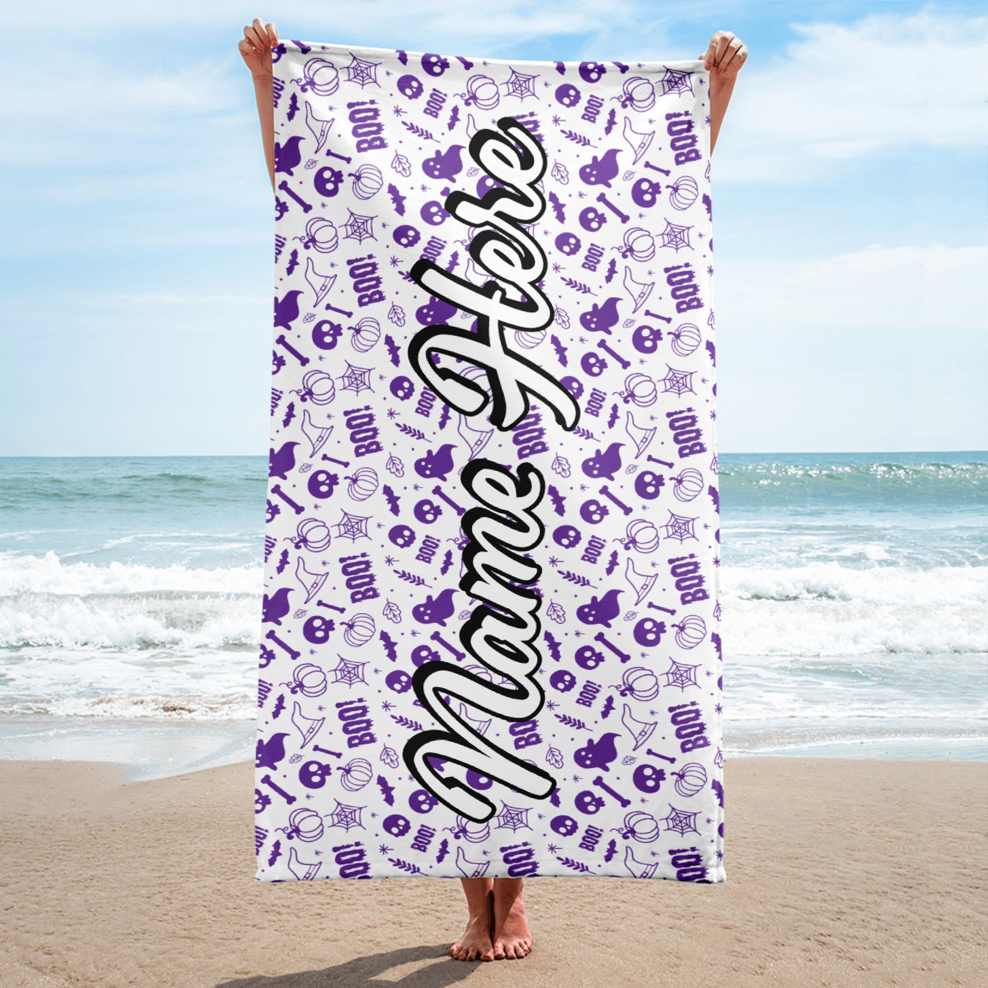 Personalized Beach Towel | Customized Bats Retro Style Beach Towel | Bachelorette Bridesmaid Towel | Personalized Gifts