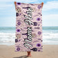 Personalized Beach Towel | Customized Bats Retro Style Beach Towel | Bachelorette Bridesmaid Towel | Personalized Gifts