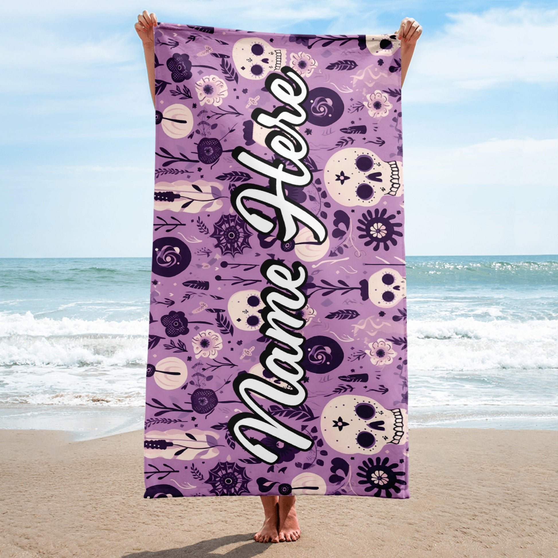 Personalized Beach Towel | Customized Bats Retro Style Beach Towel | Bachelorette Bridesmaid Towel | Personalized Gifts