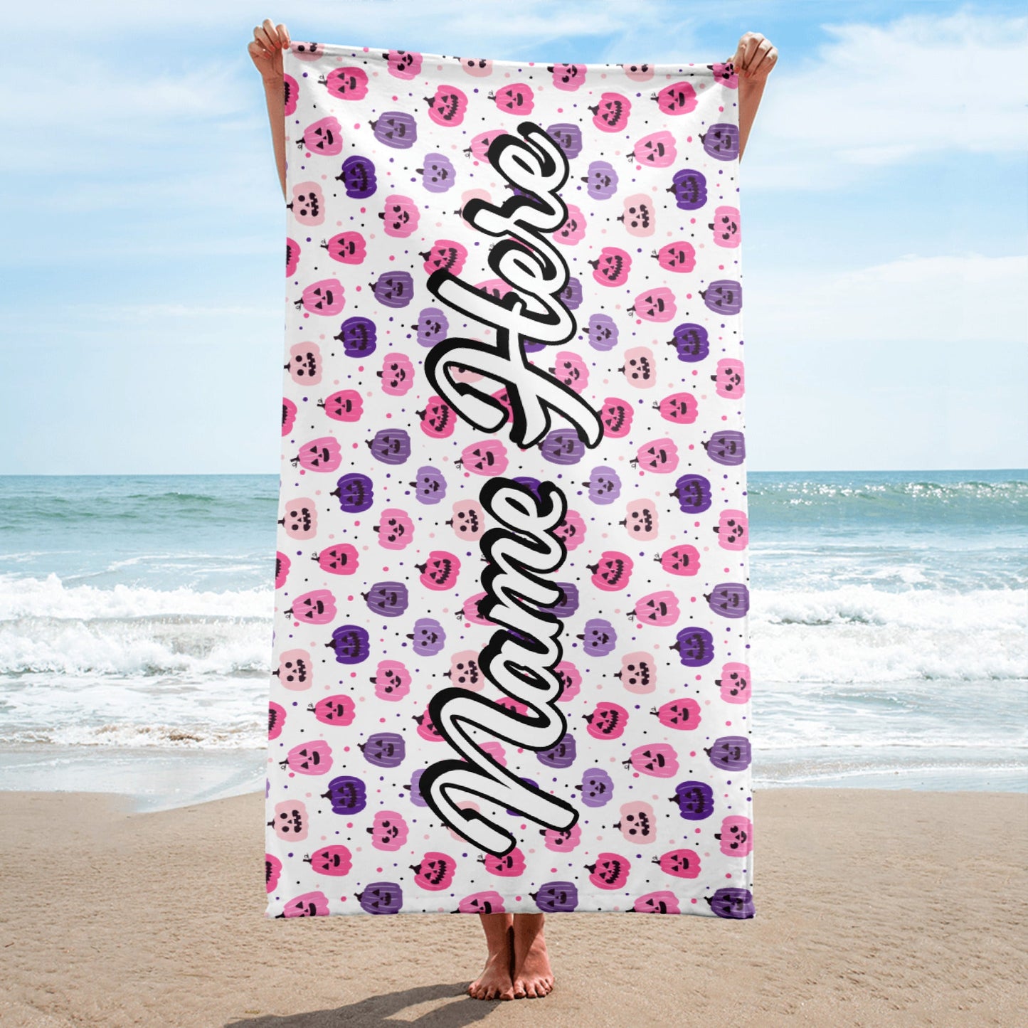 Personalized Beach Towel | Customized Bats Retro Style Beach Towel | Bachelorette Bridesmaid Towel | Personalized Gifts