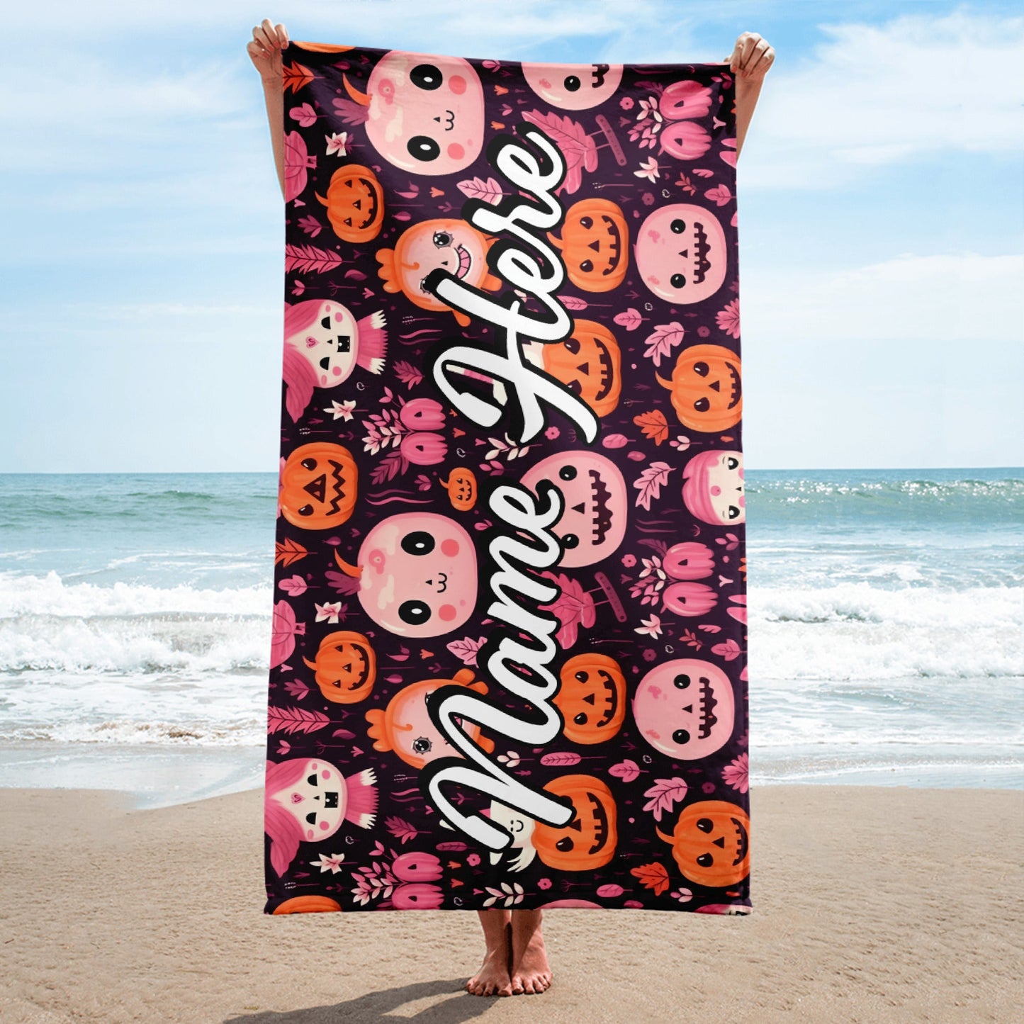 Personalized Beach Towel | Customized Bats Retro Style Beach Towel | Bachelorette Bridesmaid Towel | Personalized Gifts