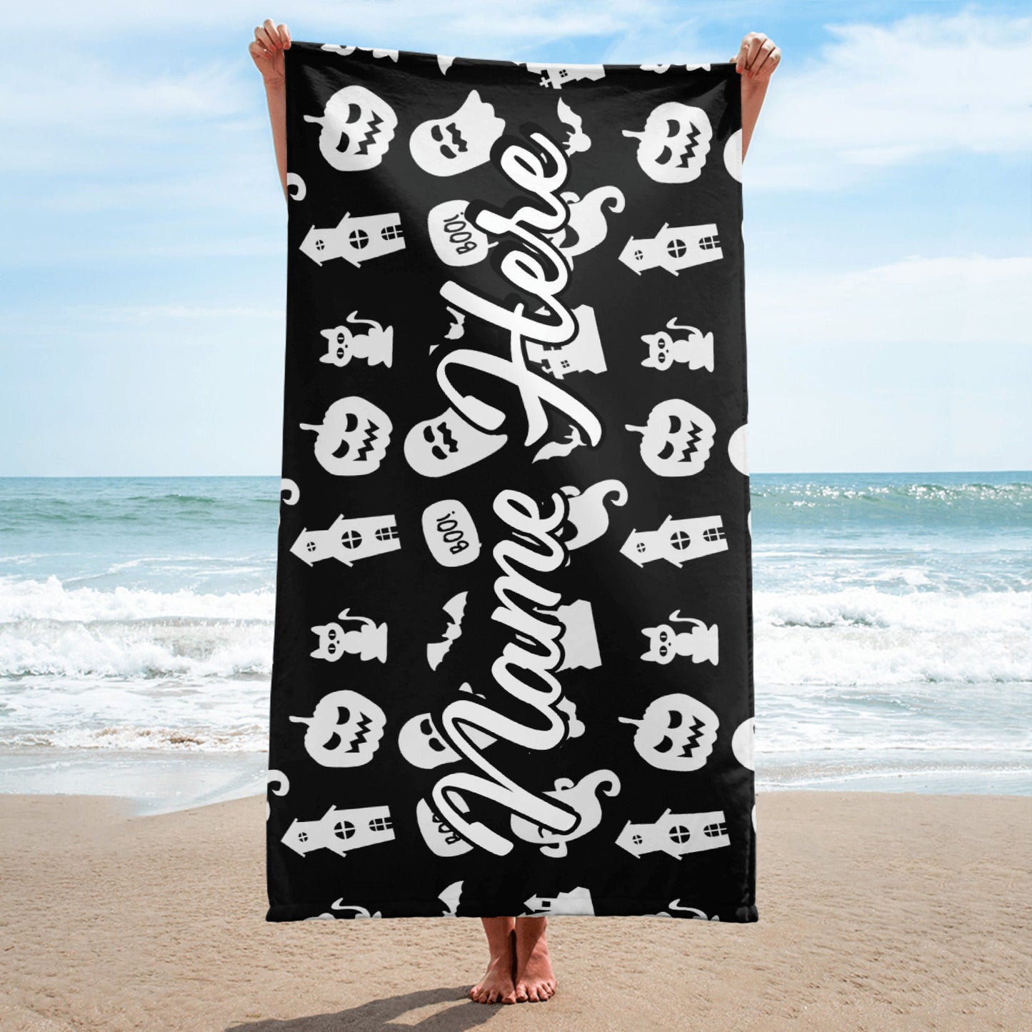 Personalized Beach Towel | Customized Bats Retro Style Beach Towel | Bachelorette Bridesmaid Towel | Personalized Gifts