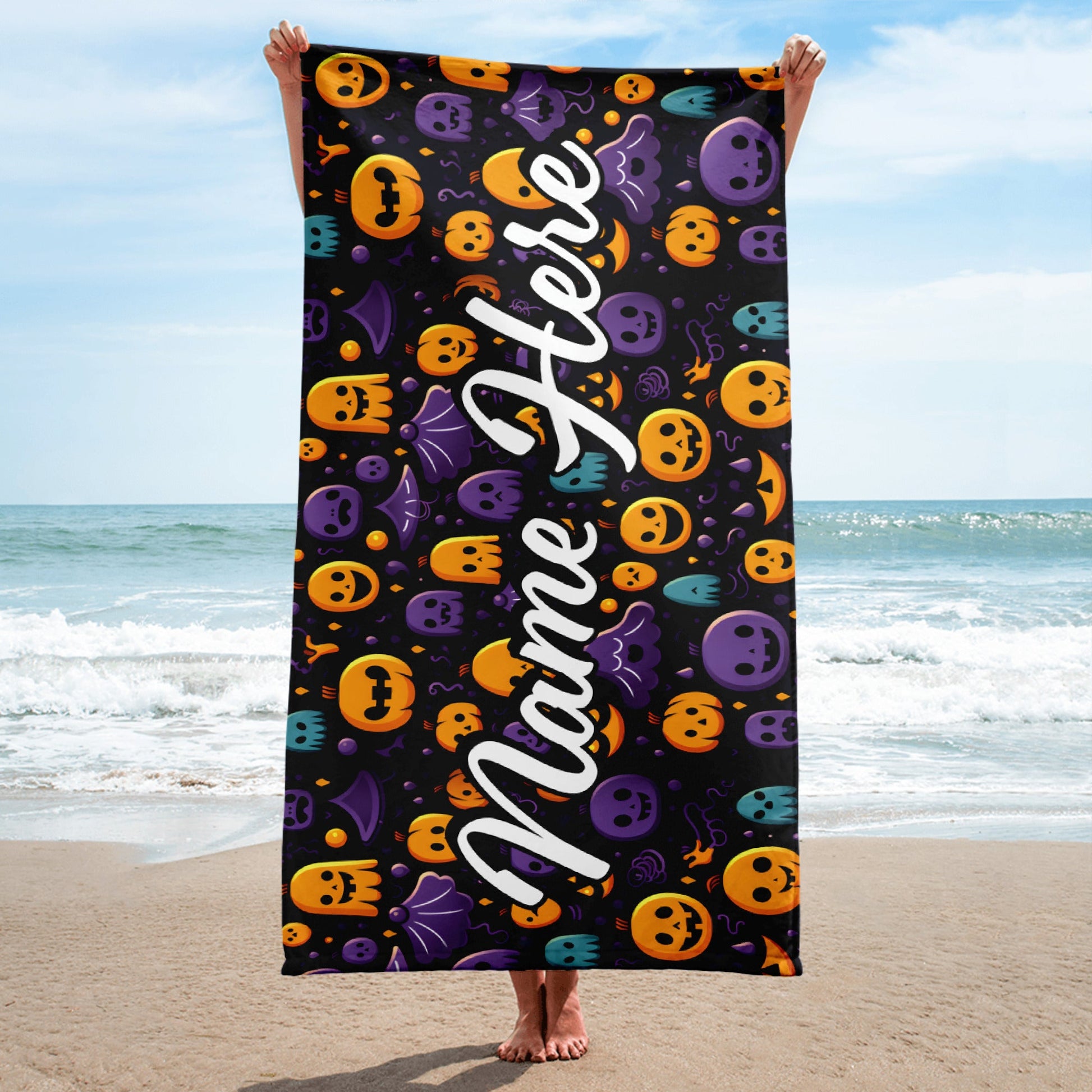 Personalized Beach Towel | Customized Bats Retro Style Beach Towel | Bachelorette Bridesmaid Towel | Personalized Gifts