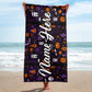 Personalized Beach Towel | Customized Bats Retro Style Beach Towel | Bachelorette Bridesmaid Towel | Personalized Gifts