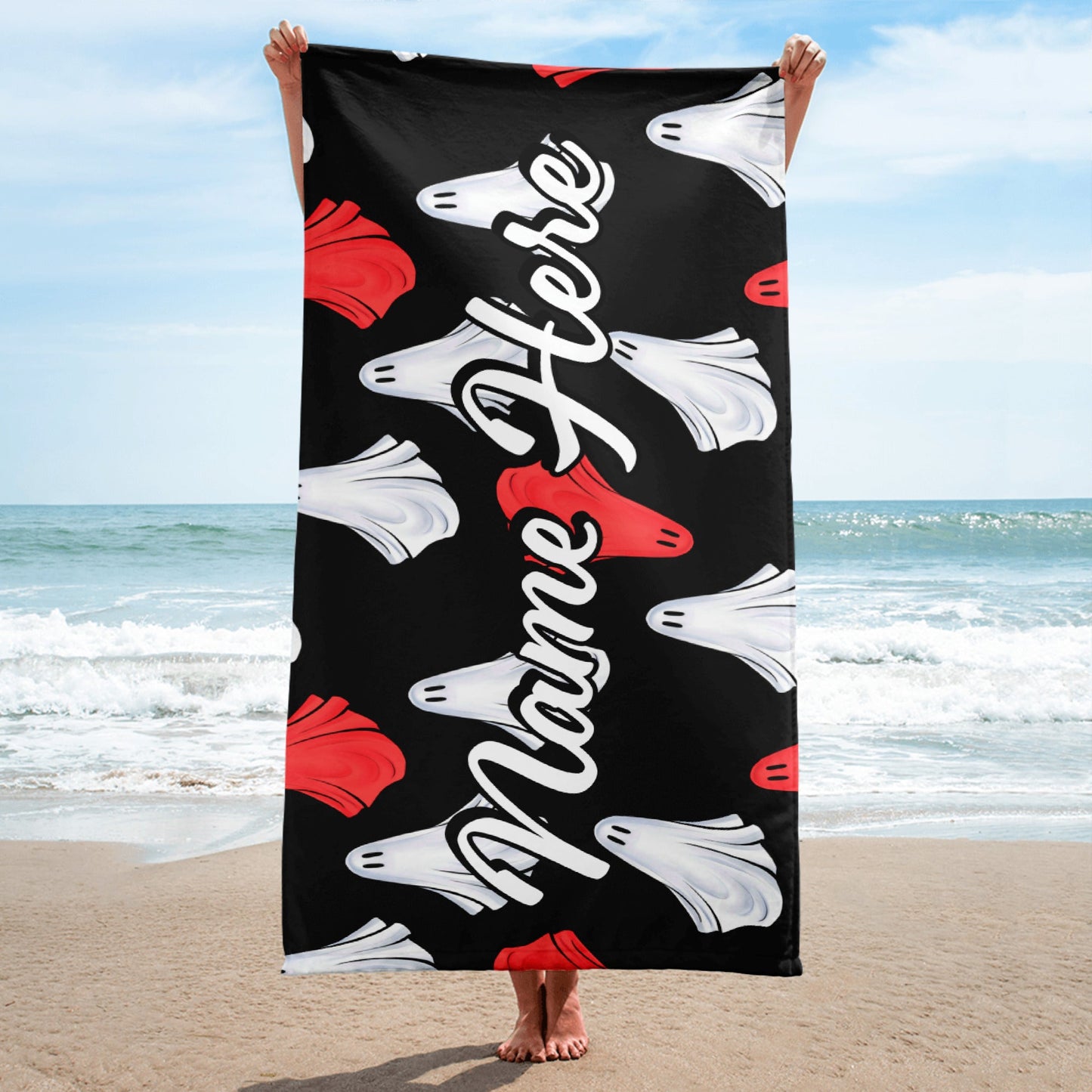 Personalized Beach Towel | Customized Bats Retro Style Beach Towel | Bachelorette Bridesmaid Towel | Personalized Gifts