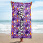 Personalized Beach Towel | Customized Bats Retro Style Beach Towel | Bachelorette Bridesmaid Towel | Personalized Gifts