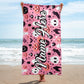 Personalized Beach Towel | Customized Bats Retro Style Beach Towel | Bachelorette Bridesmaid Towel | Personalized Gifts