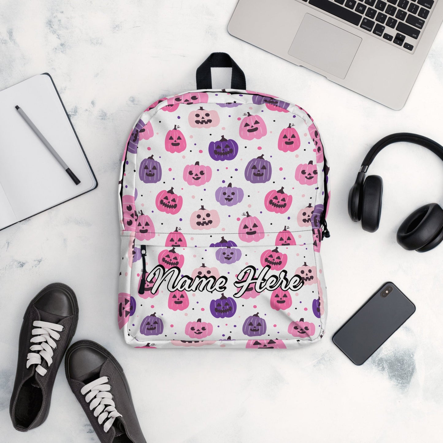 Personalized Canvas Backpack with Custom Name, Back to School Gift Backpack, Christmas Present Bag, Simple Work Backpack for College