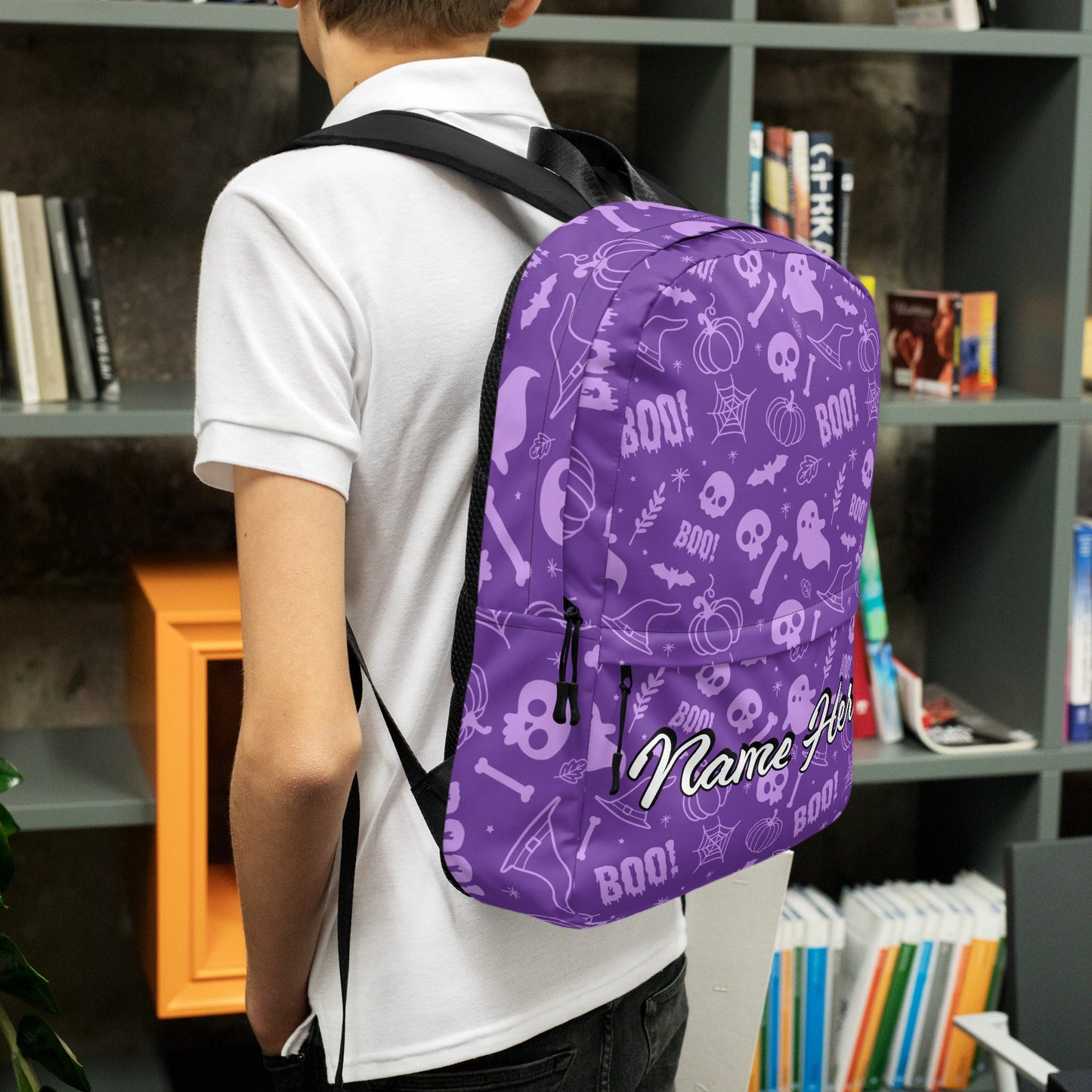 Personalized Canvas Backpack with Custom Name, Back to School Gift Backpack, Christmas Present Bag, Simple Work Backpack for College