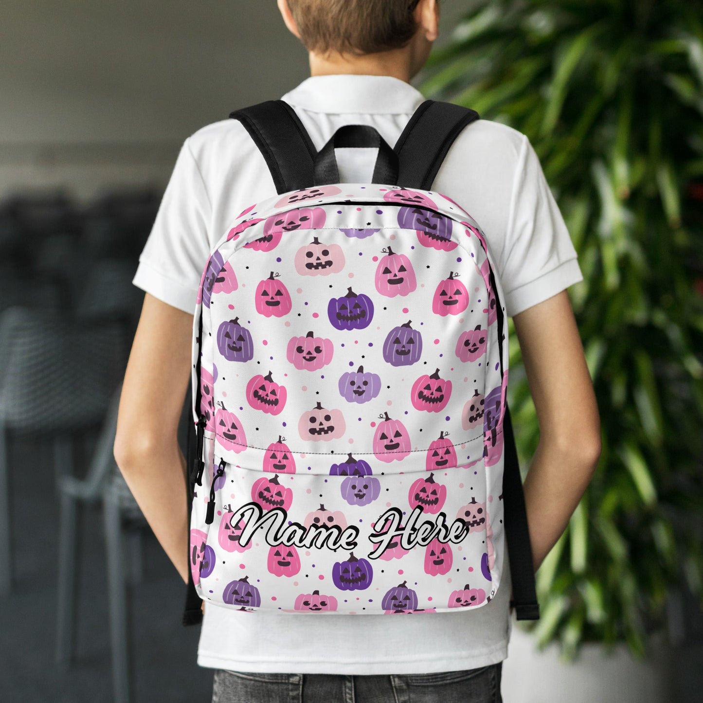 Personalized Canvas Backpack with Custom Name, Back to School Gift Backpack, Christmas Present Bag, Simple Work Backpack for College