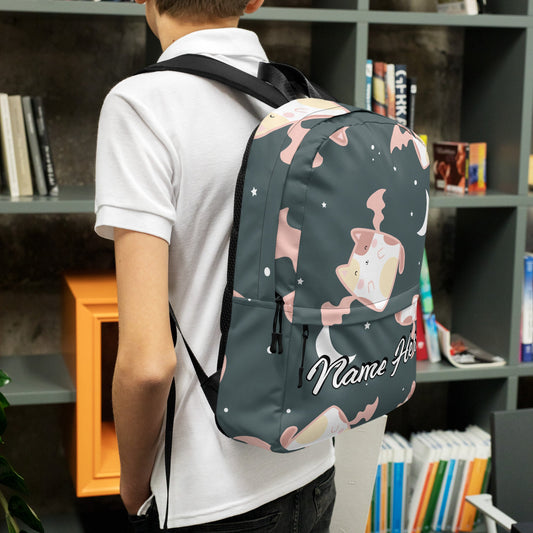 Personalized Canvas Backpack with Custom Name, Back to School Gift Backpack, Christmas Present Bag, Simple Work Backpack for College