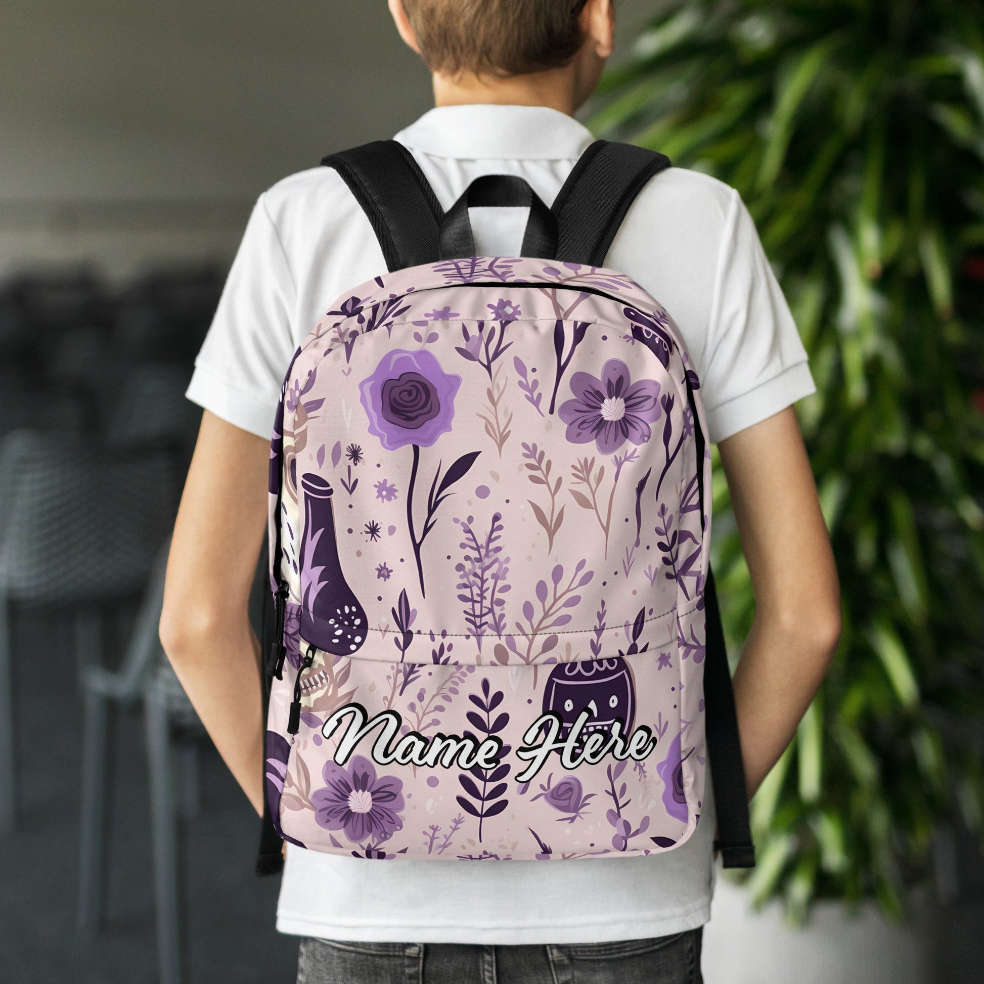 Personalized Canvas Backpack with Custom Name, Back to School Gift Backpack, Christmas Present Bag, Simple Work Backpack for College