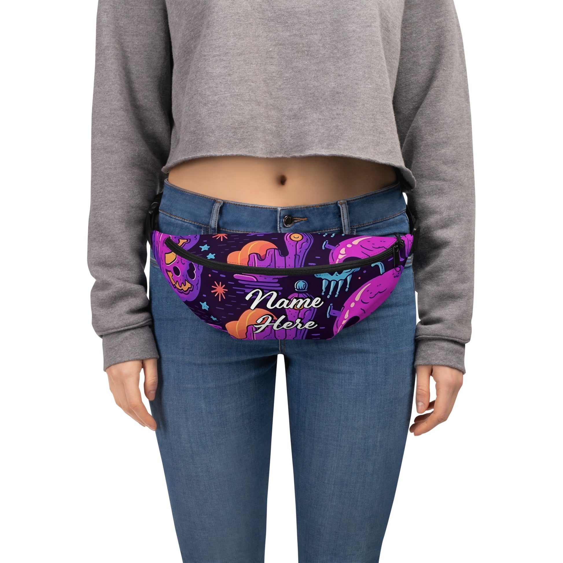 Personalized Good Vibes Fanny Pack | Personal Waist Bag for Girls | Fashion Elegant Hip Bag | Belt Bags for Travel | Sports Running Bag