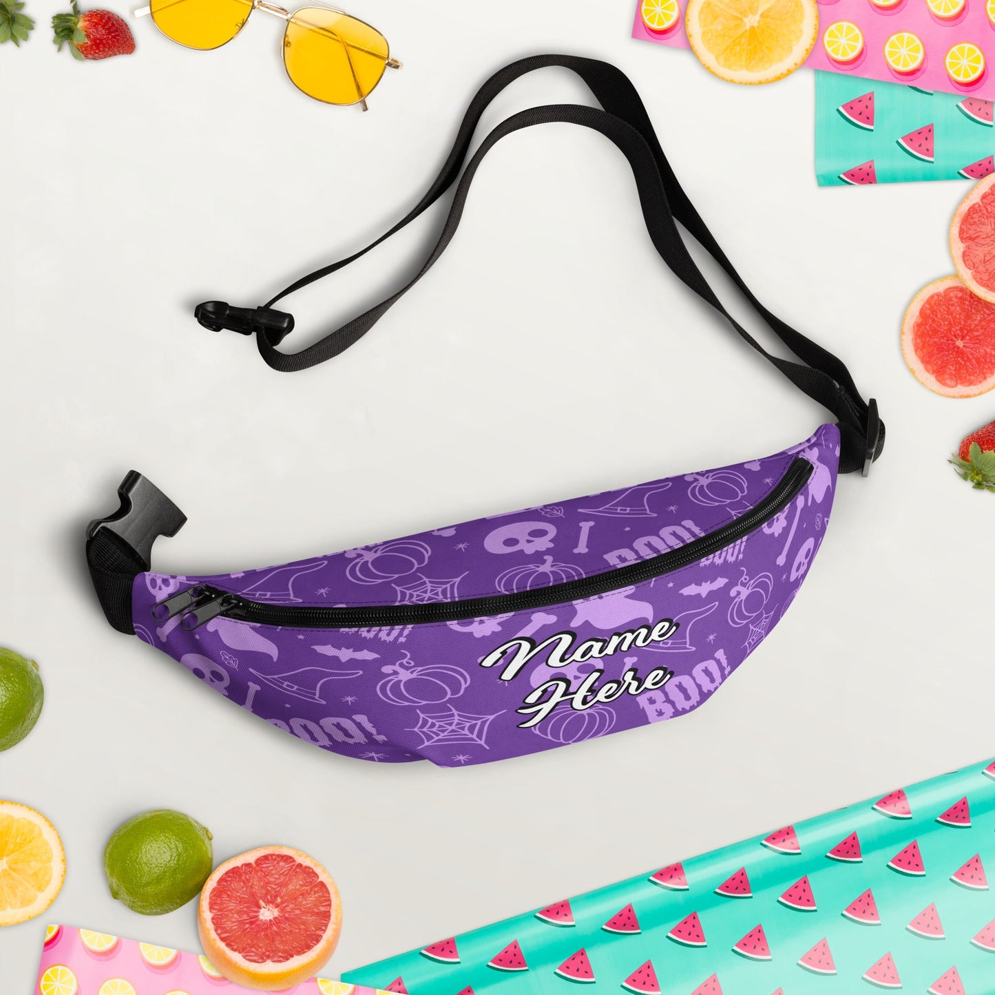 Personalized Good Vibes Fanny Pack | Personal Waist Bag for Girls | Fashion Elegant Hip Bag | Belt Bags for Travel | Sports Running Bag