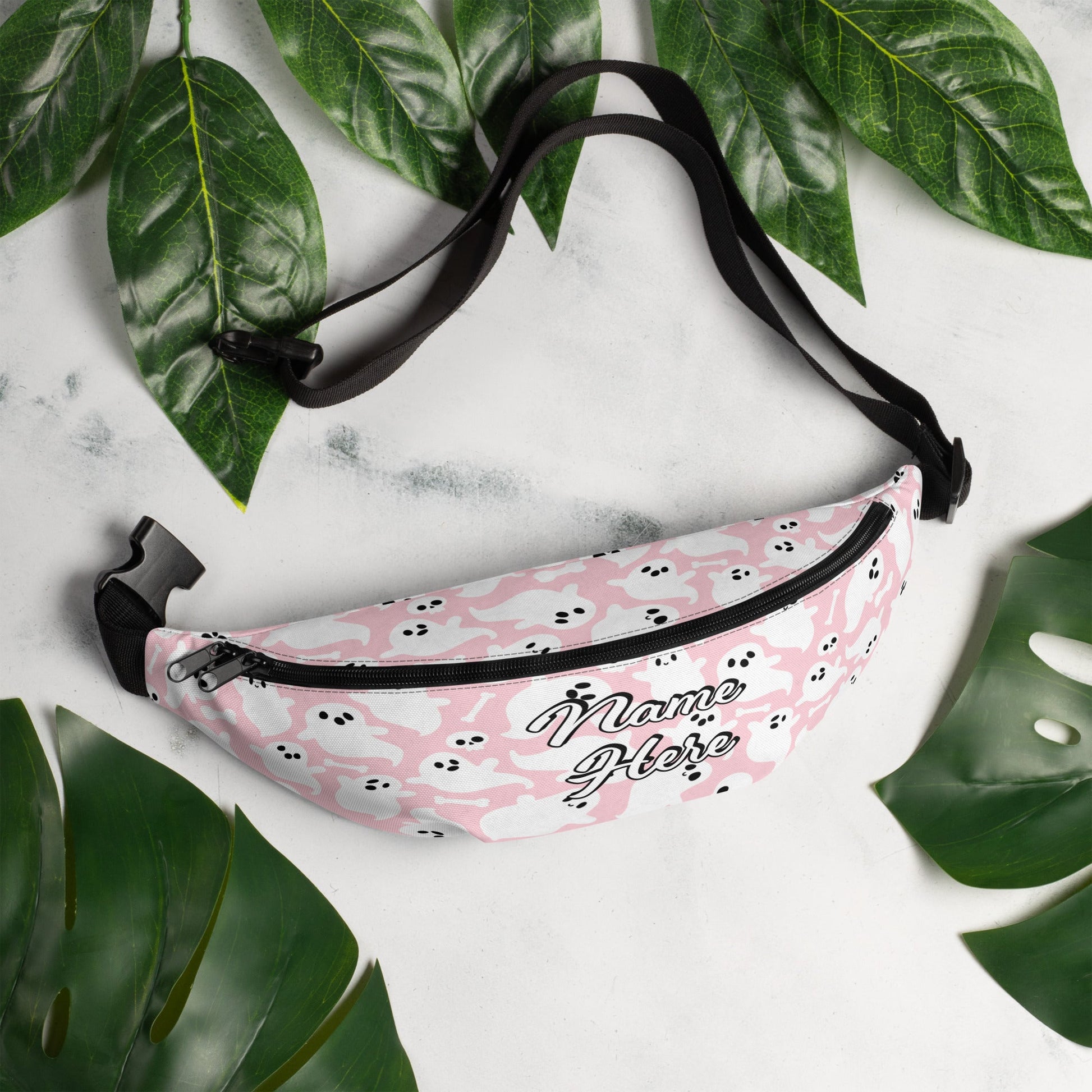 Personalized Good Vibes Fanny Pack | Personal Waist Bag for Girls | Fashion Elegant Hip Bag | Belt Bags for Travel | Sports Running Bag