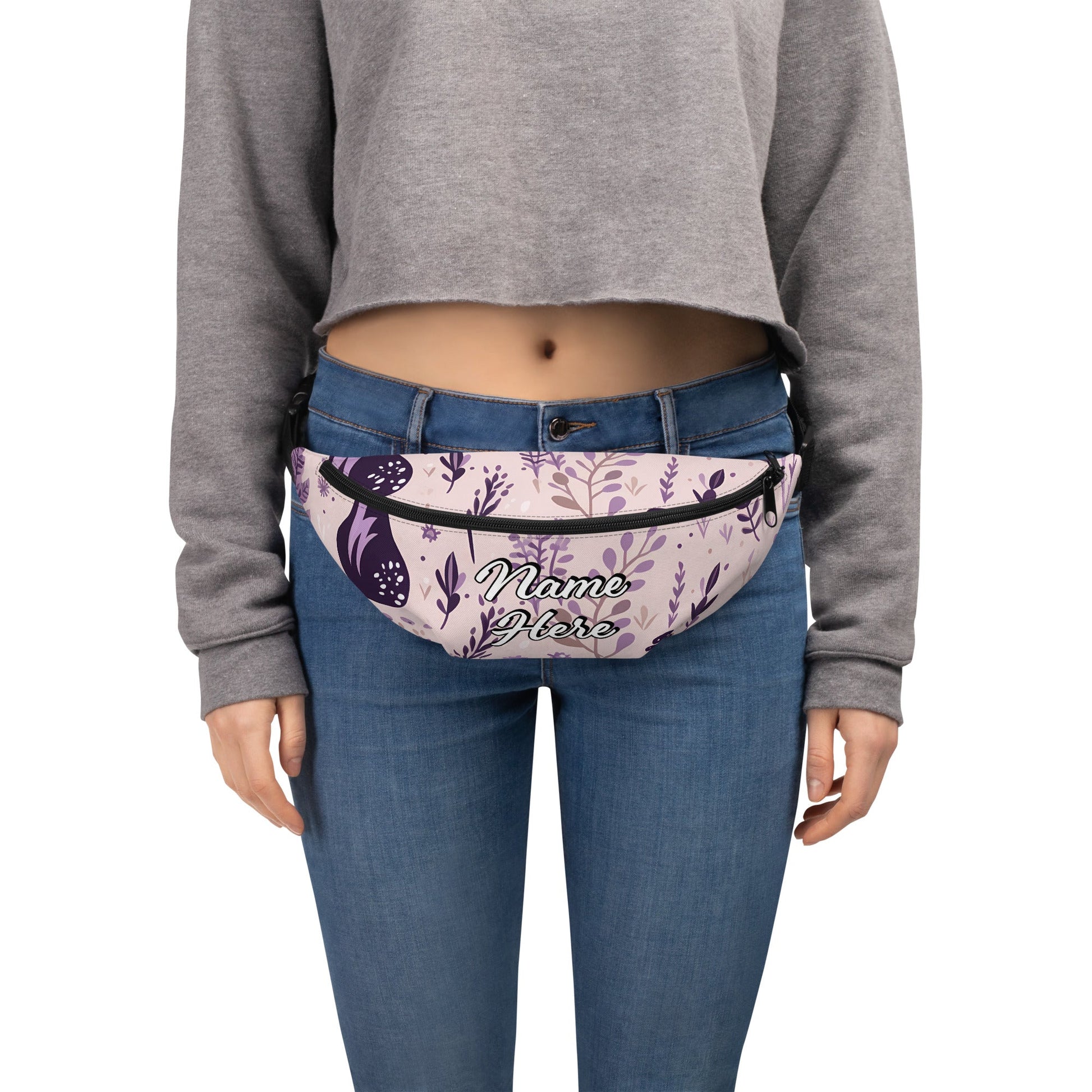 Personalized Good Vibes Fanny Pack | Personal Waist Bag for Girls | Fashion Elegant Hip Bag | Belt Bags for Travel | Sports Running Bag