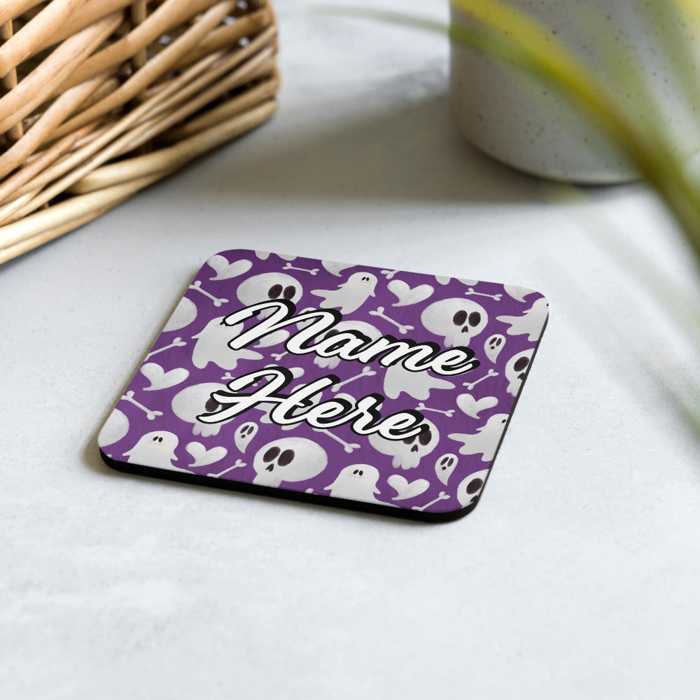 Personalized Halloween Coasters | Wedding, Housewarming Gift | Custom Coaster Set | Extra Thick Coasters | Wedding Favors Coasters