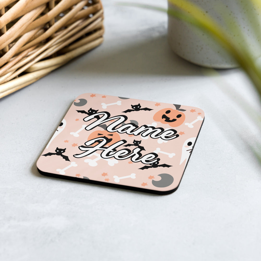 Personalized Halloween Coasters | Wedding, Housewarming Gift | Custom Coaster Set | Extra Thick Coasters | Wedding Favors Coasters