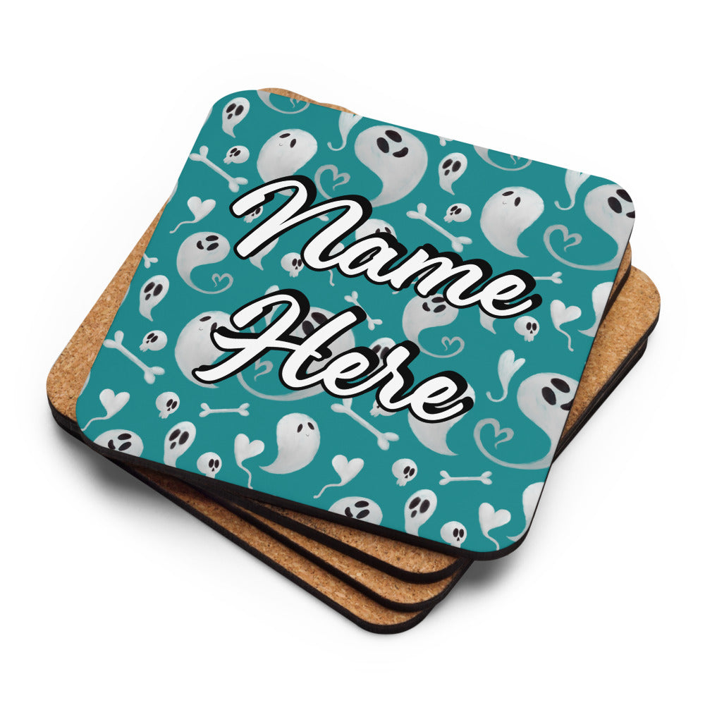 Personalized Halloween Coasters | Wedding, Housewarming Gift | Custom Coaster Set | Extra Thick Coasters | Wedding Favors Coasters