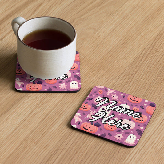 Personalized Halloween Coasters | Wedding, Housewarming Gift | Custom Coaster Set | Extra Thick Coasters | Wedding Favors Coasters