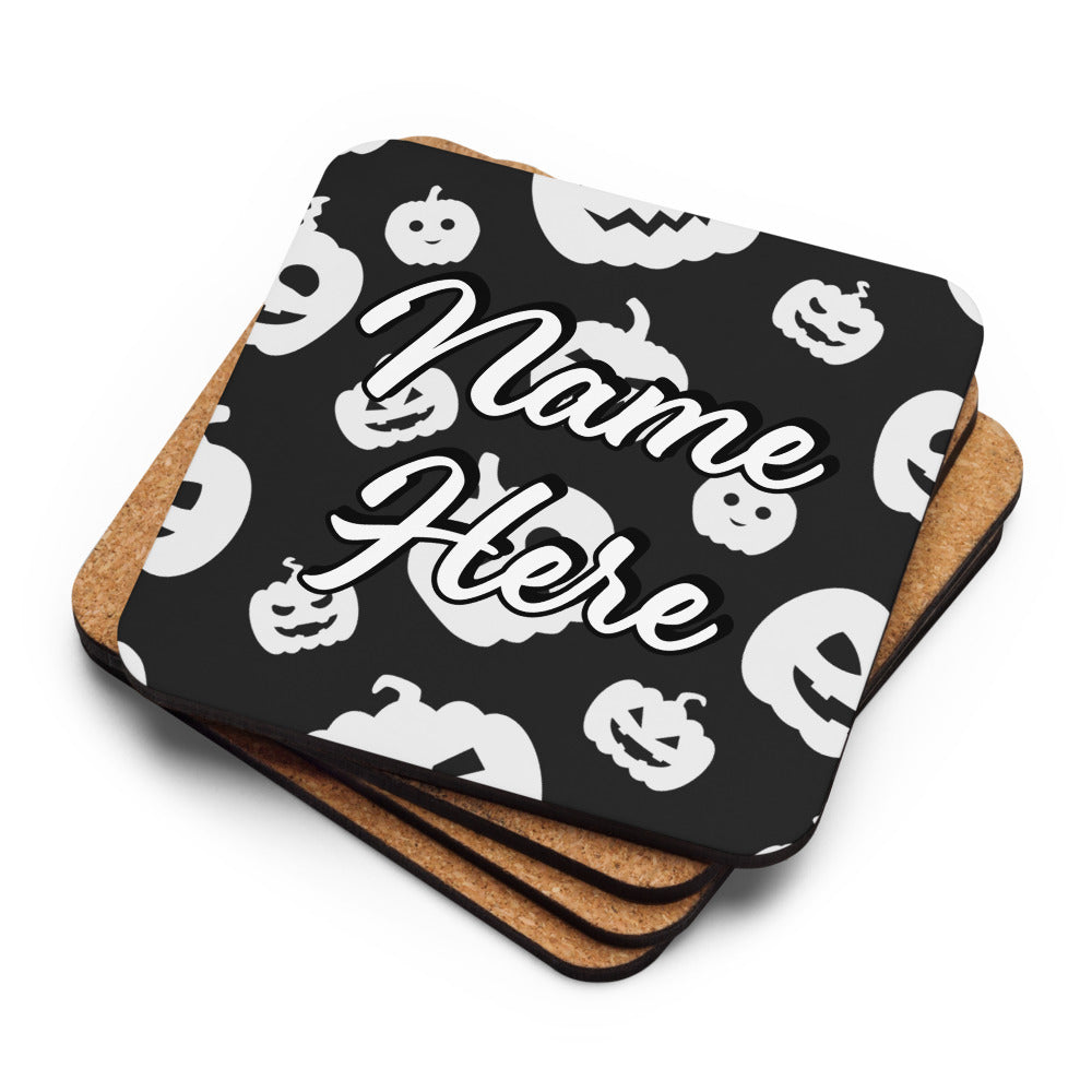 Personalized Halloween Coasters | Wedding, Housewarming Gift | Custom Coaster Set | Extra Thick Coasters | Wedding Favors Coasters