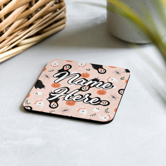 Personalized Halloween Coasters | Wedding, Housewarming Gift | Custom Coaster Set | Extra Thick Coasters | Wedding Favors Coasters