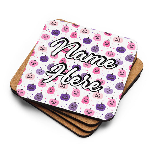 Personalized Halloween Coasters | Wedding, Housewarming Gift | Custom Coaster Set | Extra Thick Coasters | Wedding Favors Coasters