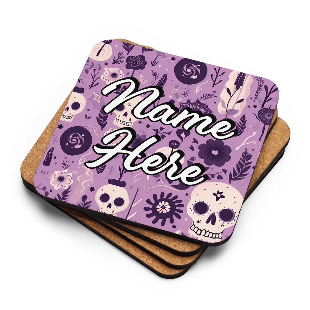 Personalized Halloween Coasters | Wedding, Housewarming Gift | Custom Coaster Set | Extra Thick Coasters | Wedding Favors Coasters