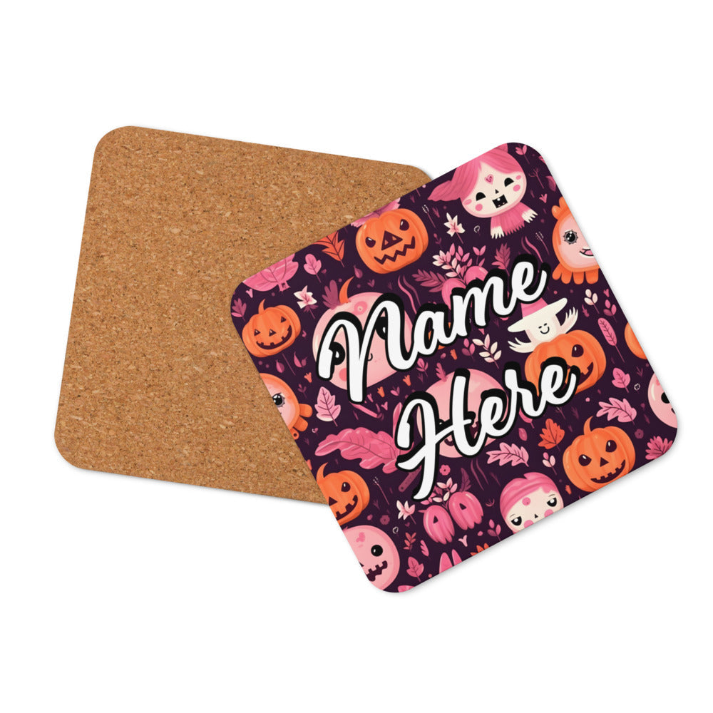 Personalized Halloween Coasters | Wedding, Housewarming Gift | Custom Coaster Set | Extra Thick Coasters | Wedding Favors Coasters