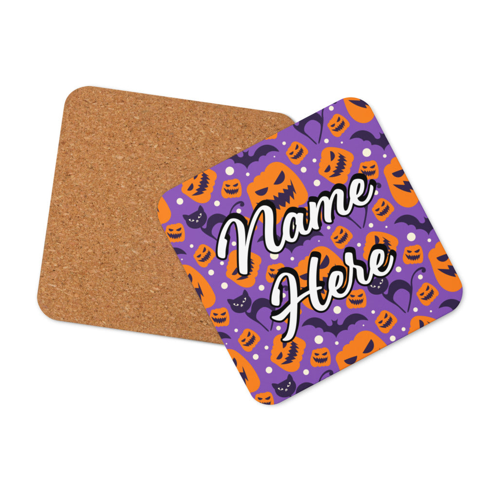 Personalized Halloween Coasters | Wedding, Housewarming Gift | Custom Coaster Set | Extra Thick Coasters | Wedding Favors Coasters