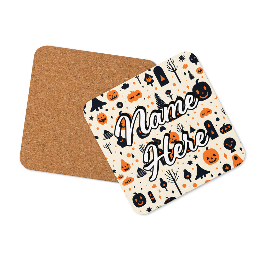 Personalized Halloween Coasters | Wedding, Housewarming Gift | Custom Coaster Set | Extra Thick Coasters | Wedding Favors Coasters