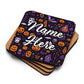 Personalized Halloween Coasters | Wedding, Housewarming Gift | Custom Coaster Set | Extra Thick Coasters | Wedding Favors Coasters