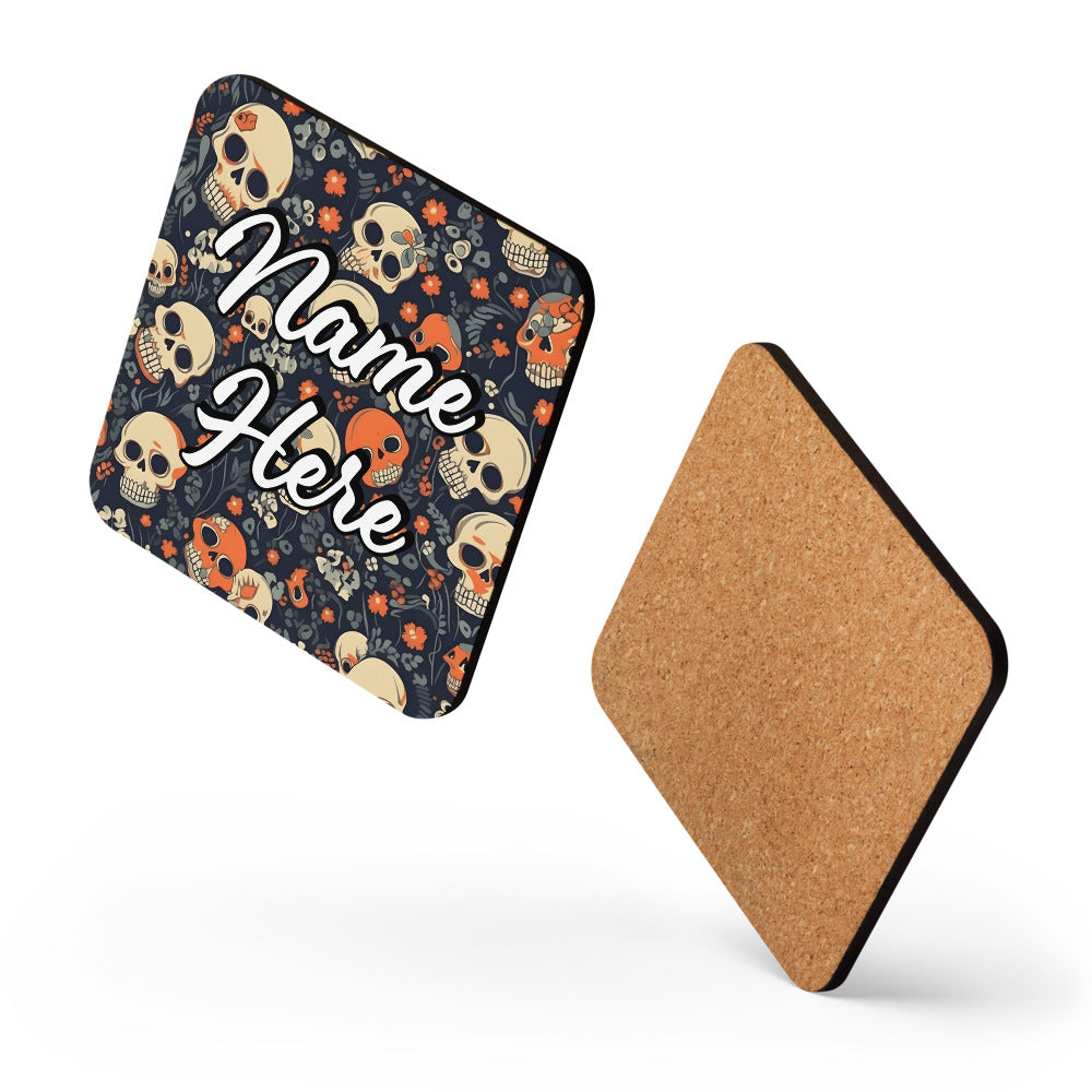 Personalized Halloween Coasters | Wedding, Housewarming Gift | Custom Coaster Set | Extra Thick Coasters | Wedding Favors Coasters