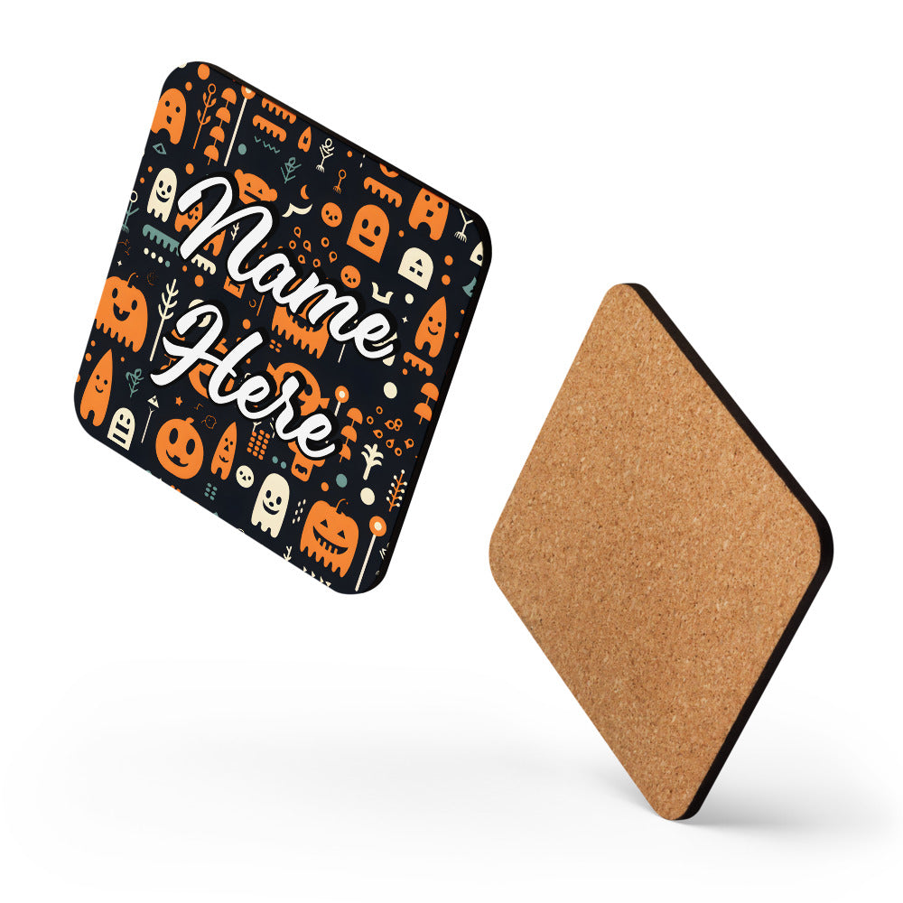 Personalized Halloween Coasters | Wedding, Housewarming Gift | Custom Coaster Set | Extra Thick Coasters | Wedding Favors Coasters