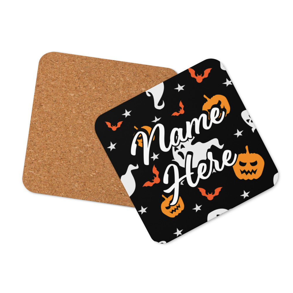 Personalized Halloween Coasters | Wedding, Housewarming Gift | Custom Coaster Set | Extra Thick Coasters | Wedding Favors Coasters